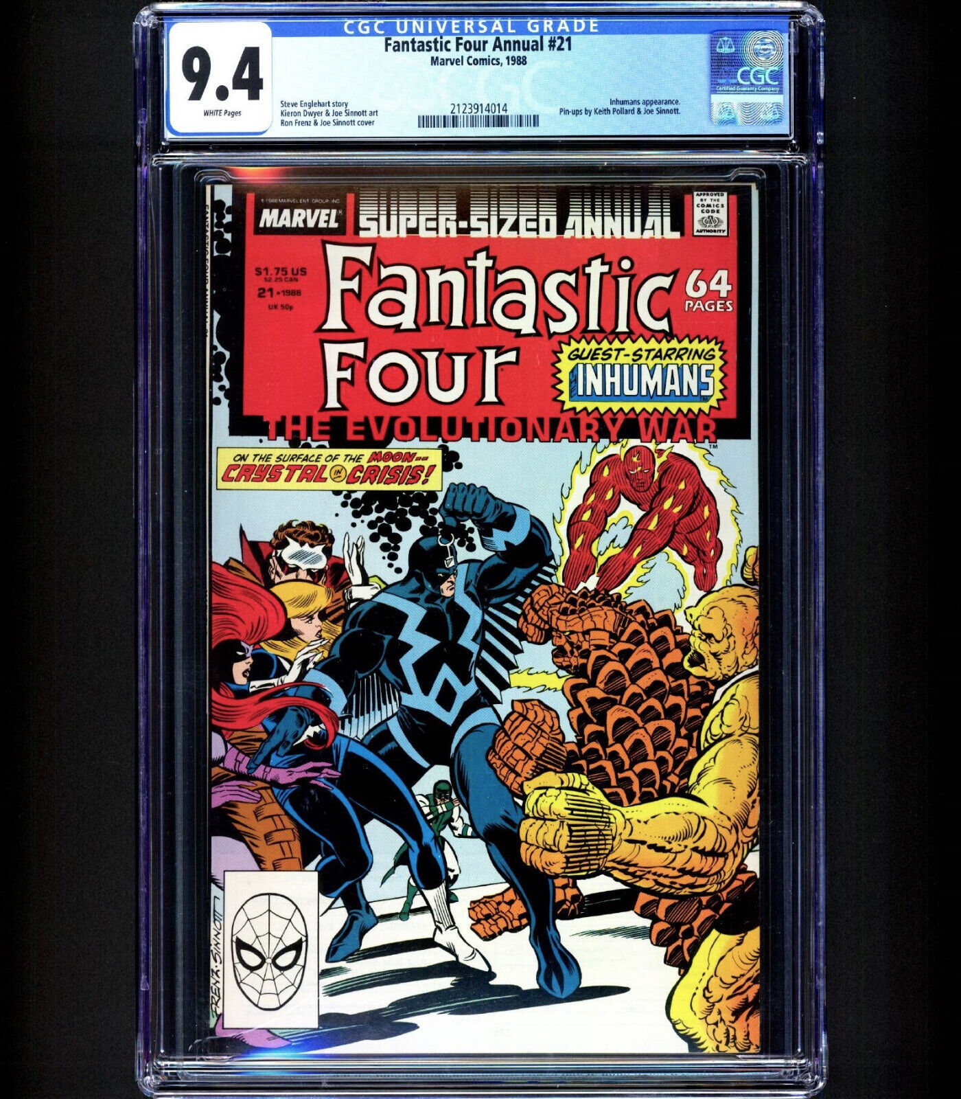 Fantastic Four Annual #21 CGC 9.4 Black bolt Speaks High Evolutionary 1988 NM