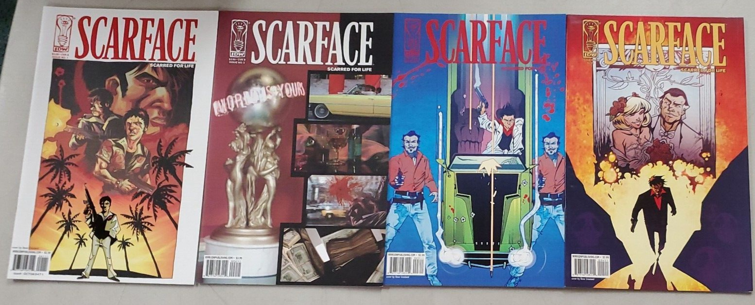 Scarface Scarred for Life [#1 2 Cover B 3 & 4] 2006 IDW Comics Tony Montana