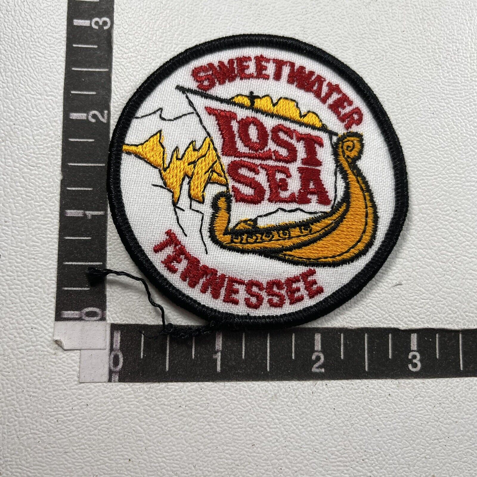 Vtg SWEETWATER TENNESSEE LOST SEA Underground Lake Advertising Patch 19TJ