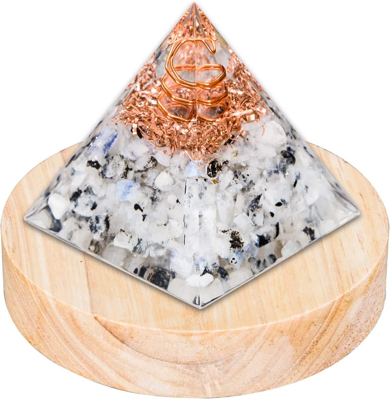 Orgone Pyramid Inspirational Gemstone Spiritual Decor Crystal for Anti-Stress