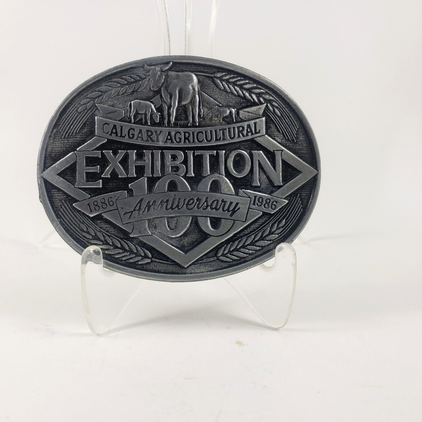 Belt Buckle Calgary Agricultural Exhibition  1886-1986 100 Year Anniversary