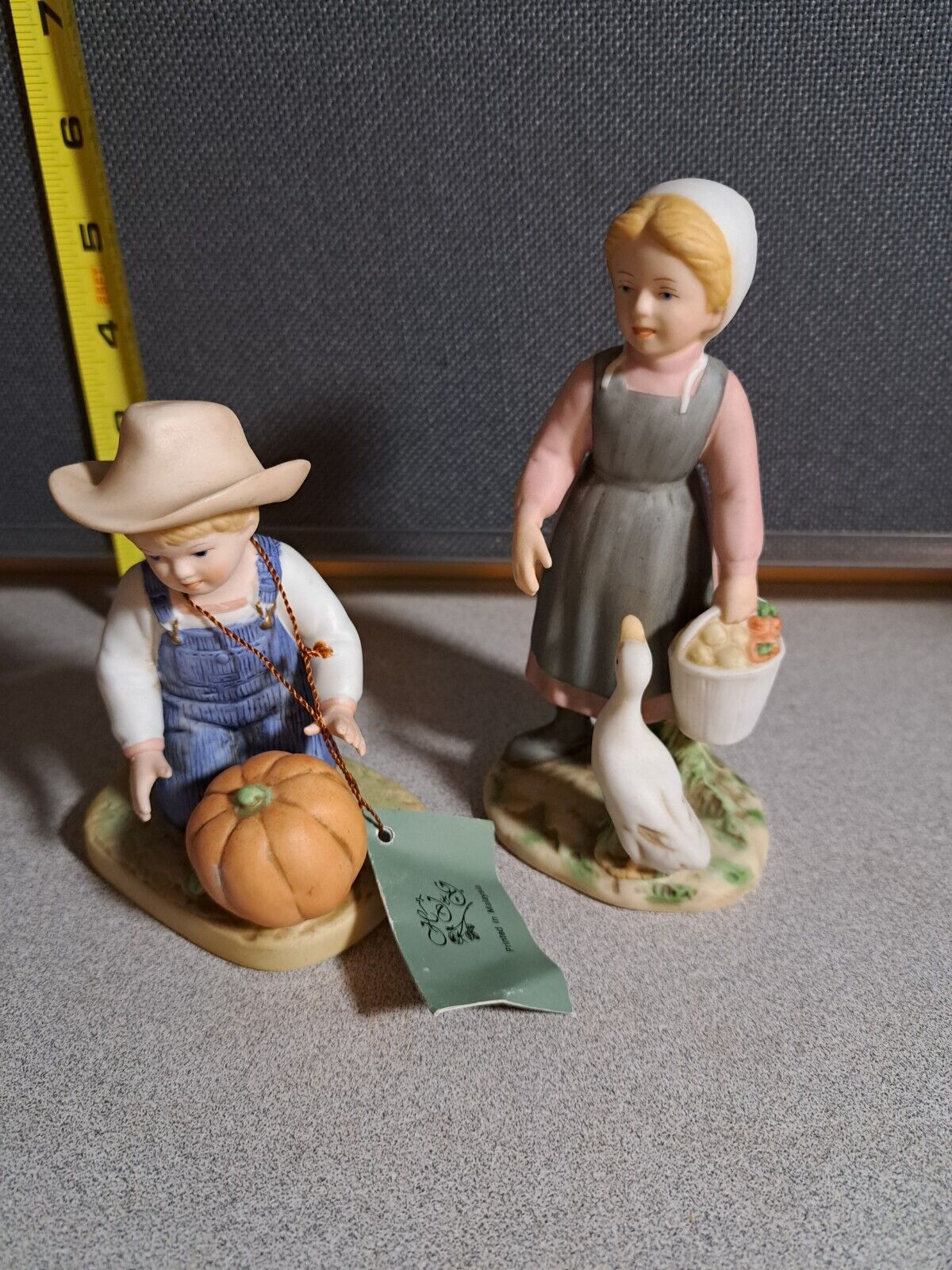 Vintage Homco Figurines 1415,1518 Only The Two Children #747L14