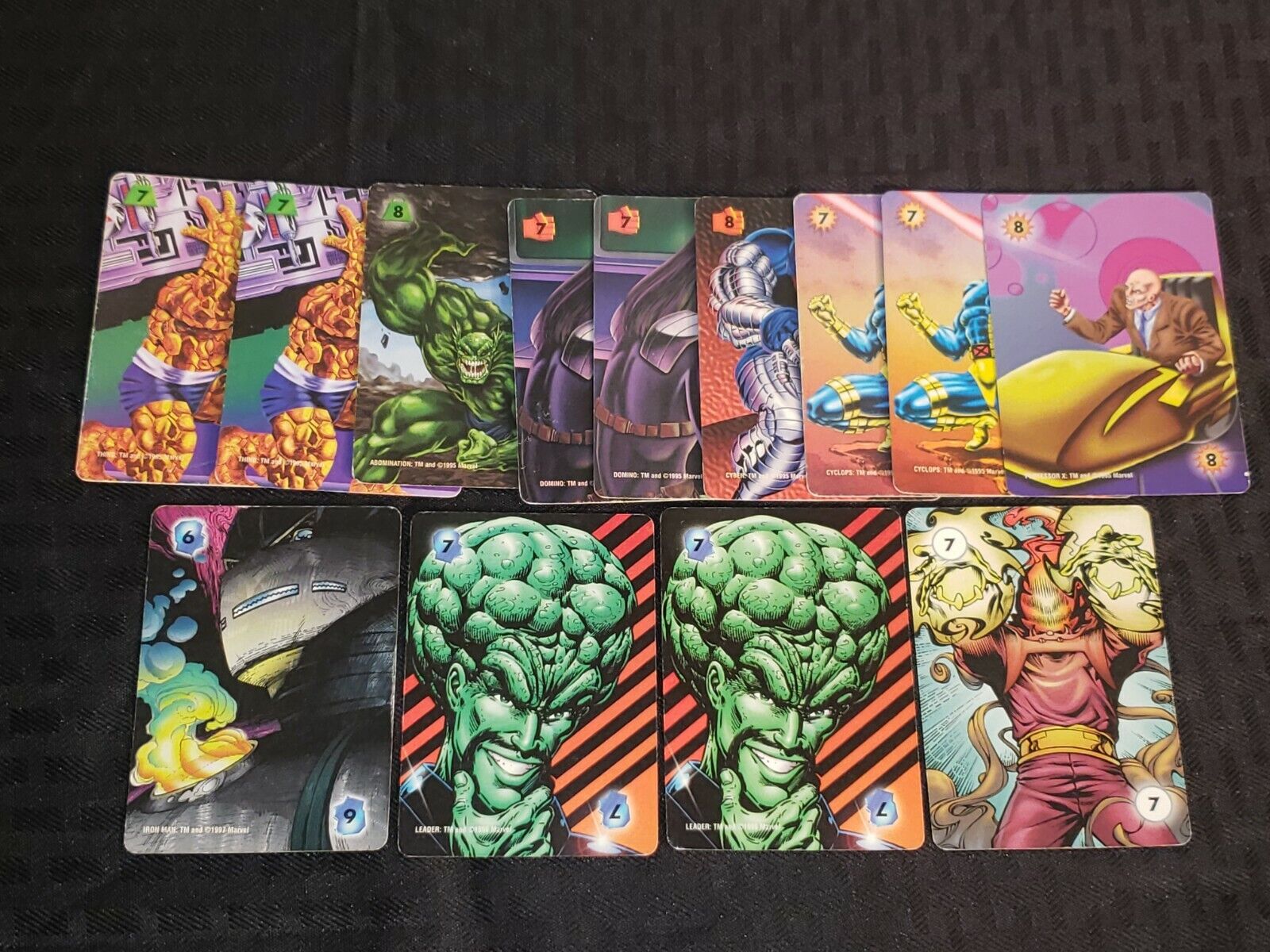 MARVEL OVERPOWER POWER CARD LOT OF 7'S & 8'S + MORE - 7 ANY-POWER, INTELLECT ...