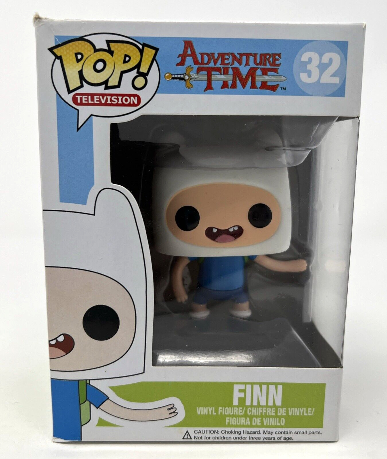 Funko Pop Adventure Time 32 Finn Human Vinyl Figure Cartoon Network Damaged Box