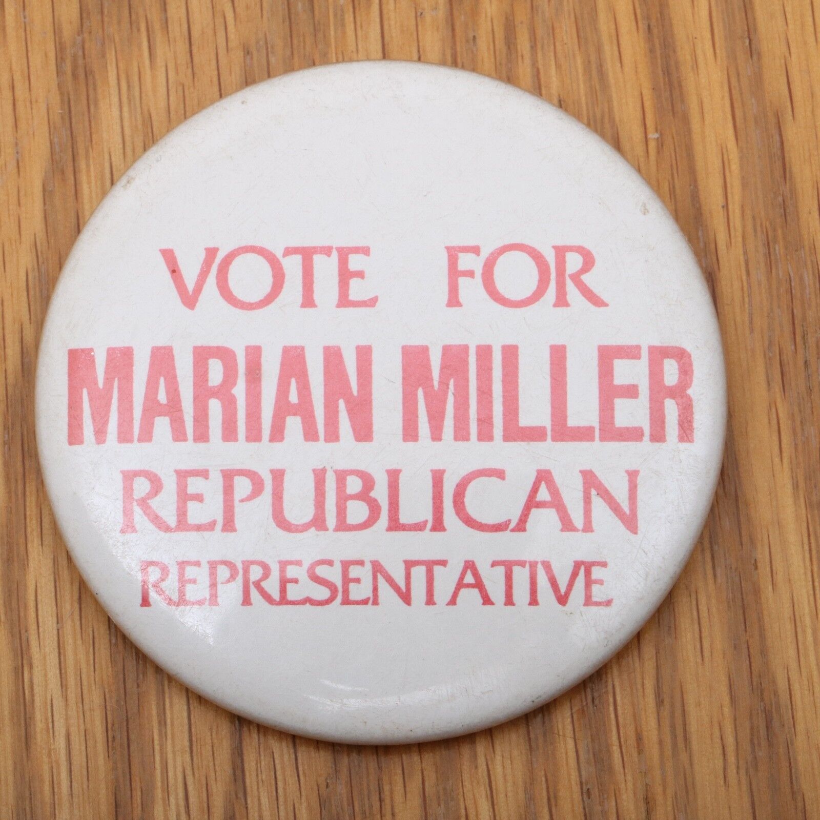 Marian Miller State Representative Vintage Political Pin Button Pinback Indiana
