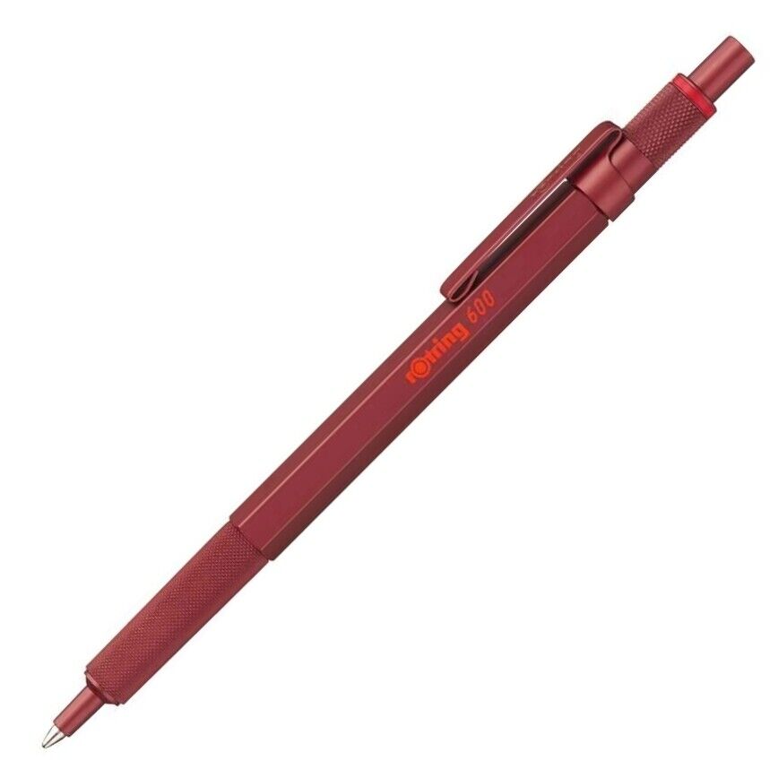 Rotring 600 Series Ballpoint Pen in Madder Red - NEW - 2114261