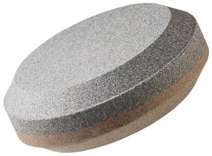 Lansky Puck Sharpener Dual-Grit Carbide Stone For Mowers Machetes Garden Tools