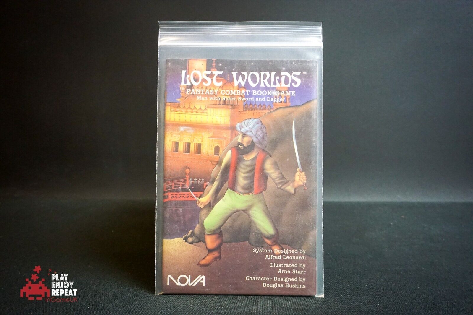 Lost Worlds Man with Short Sword and Dagger Book Game FAST
