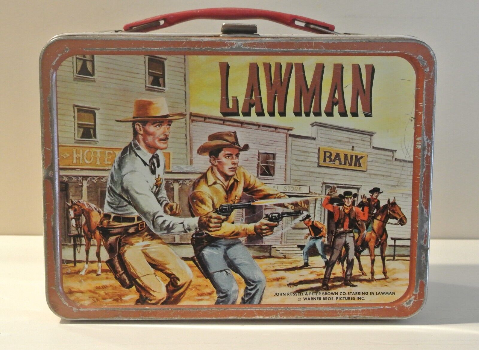 Vintage 1961 Lawman Lunchbox with Thermos - Western TV show