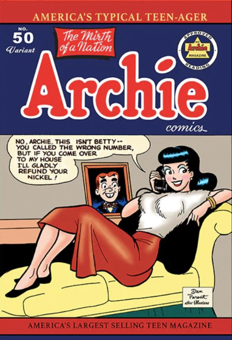 Betty & Veronica: Friends Forever Rock N Roll - Dan Parent - Archie #50 Homage