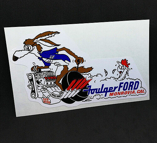 FOULGER FORD Vintage Style DECAL/Vinyl STICKER, drag racing, hot rod, car