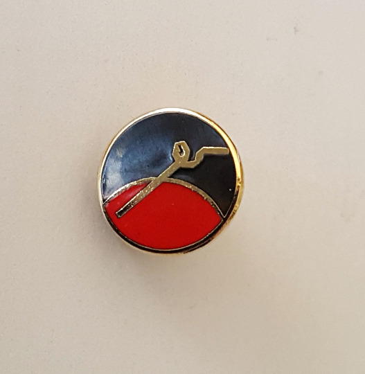 ELEKTRA RECORDS LABEL Pinback Promotional Only Rare Convention Lapel Pin Doors