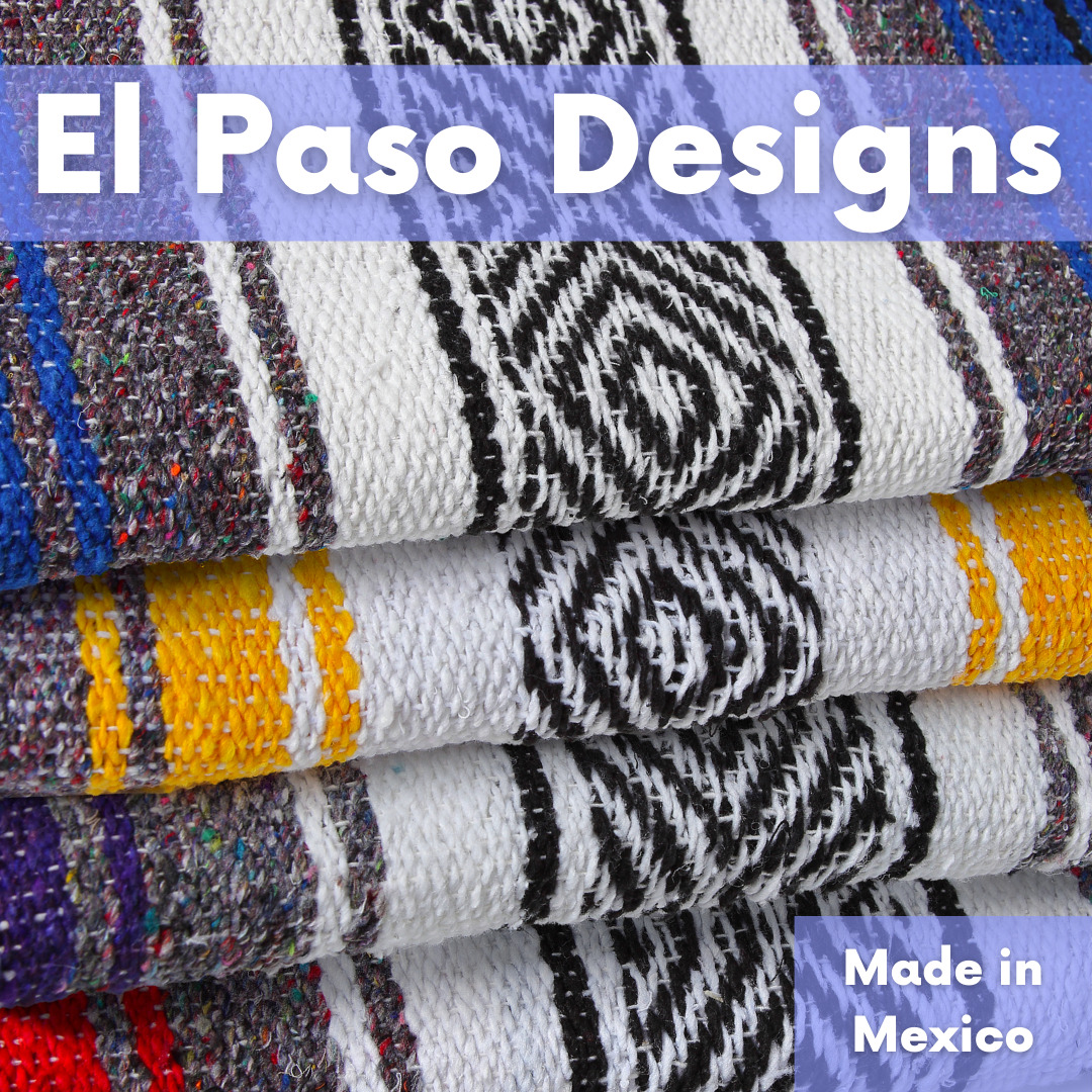 El Paso Designs Mexican Yoga Blankets (2 Blankets Random Color)