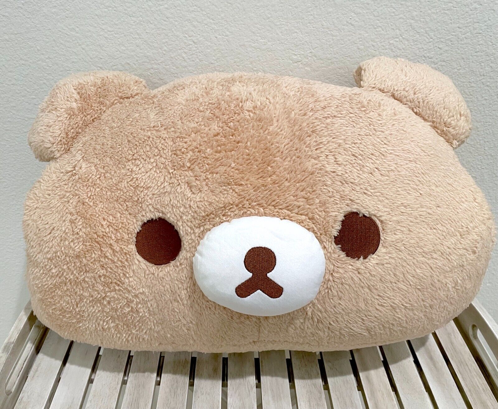  NEW XL Rilakkuma Dome Style Cushion / Pillow / Plush Premium Brown Bear - Japan