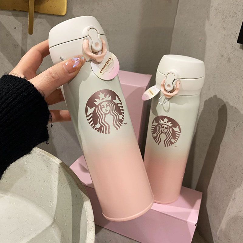 2024 Starbucks China Sakura Pink White Gold SS Vacuum Cup Gradient 17Oz Thermos