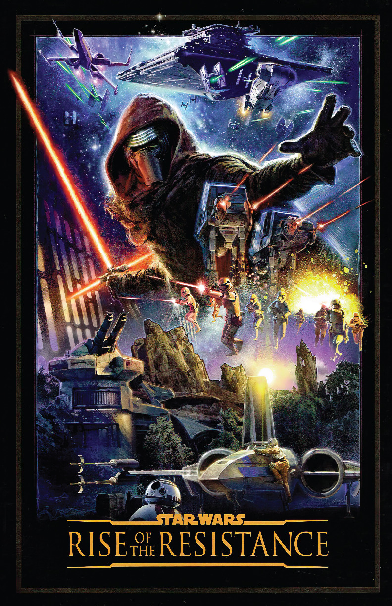Star Wars Rise of the Resistance Wal Disney World Disneyland Poster