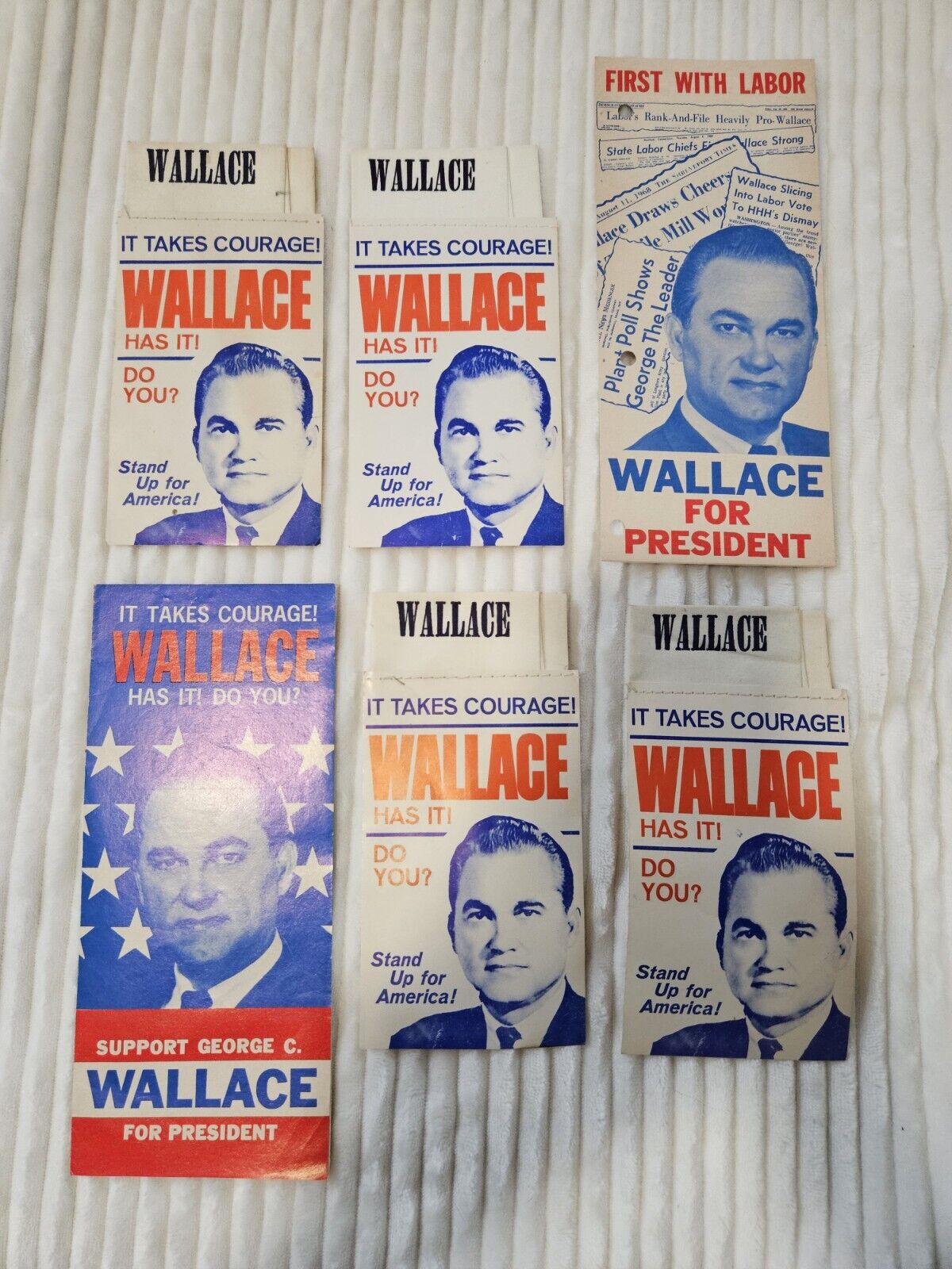 1968 George Wallace For President Pamphlets And Memorabilia