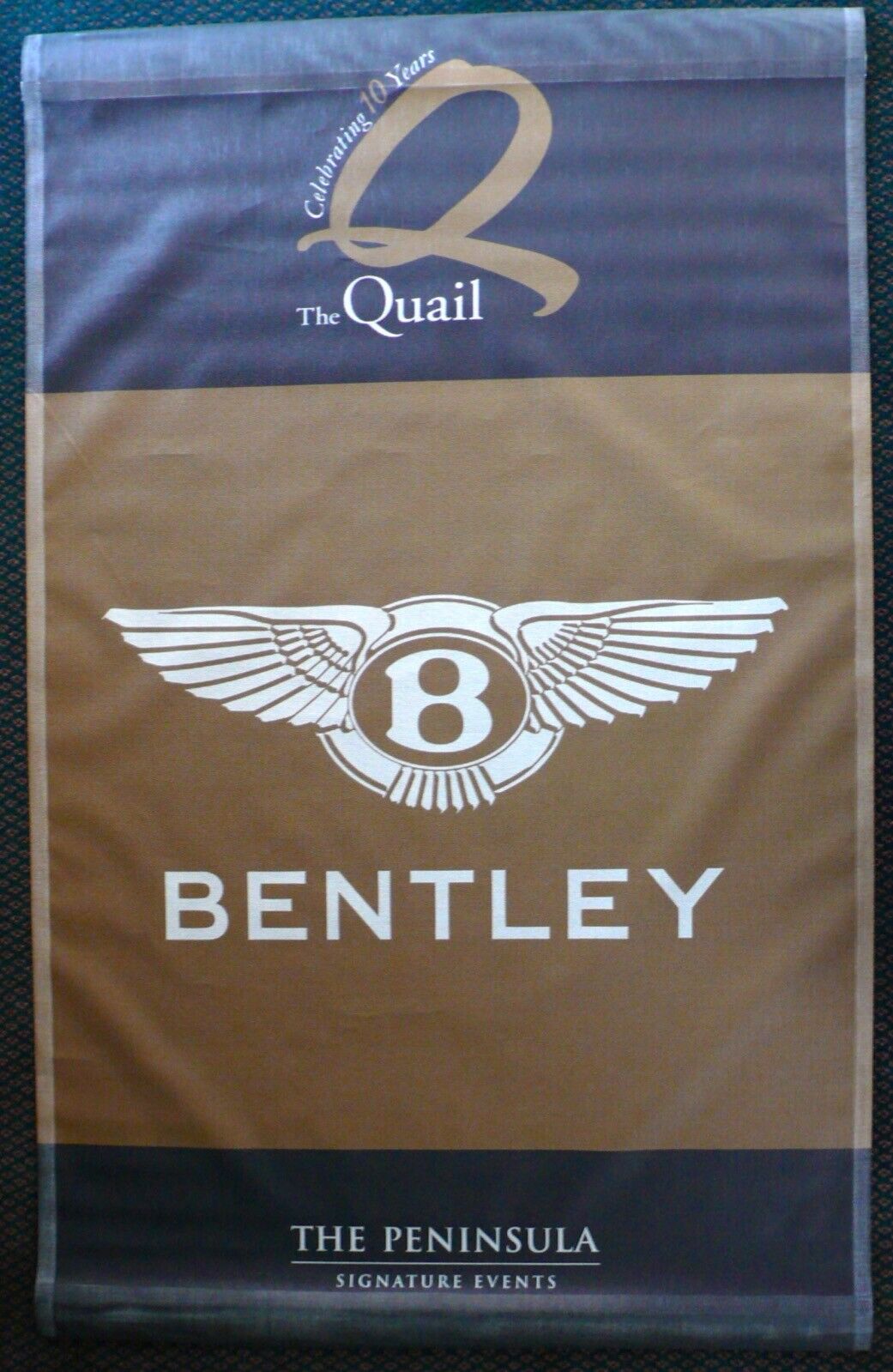 BENTLEY 2012 10th Anniv QUAIL Motorsports Gathering 6-Ft BANNER 1 of only 4 made