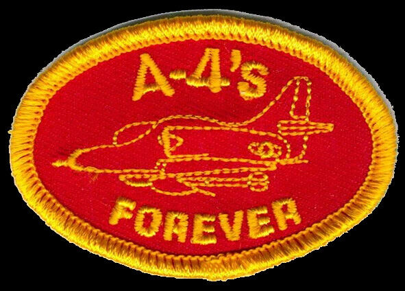 USMC MARINE CORPS A-4 FOREVER FIXED WING SQUADRON ROUND EMBROIDERED JACKET PATCH
