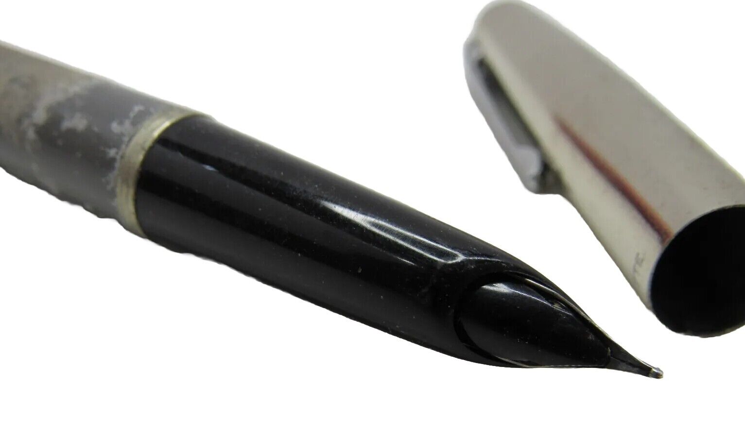 Vintage Gray / Chrome PARKER  Fountain Pen #P-10A