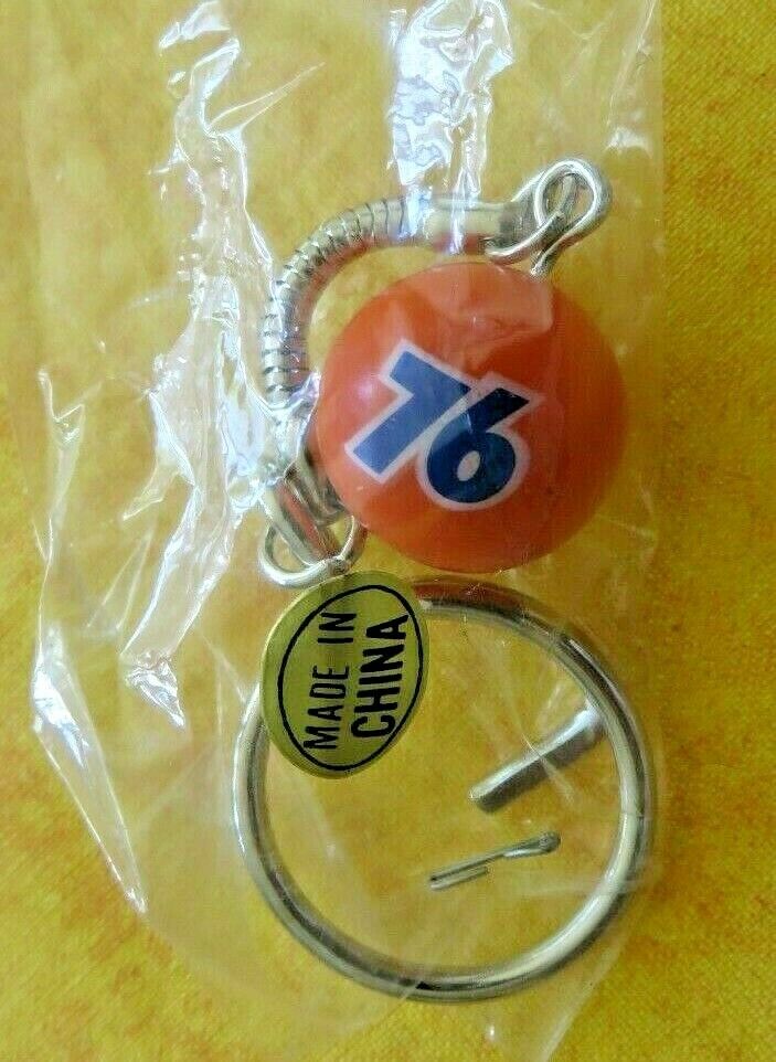 NOS Vintage UNOCAL 76 Ball Key Ring Chain Fob