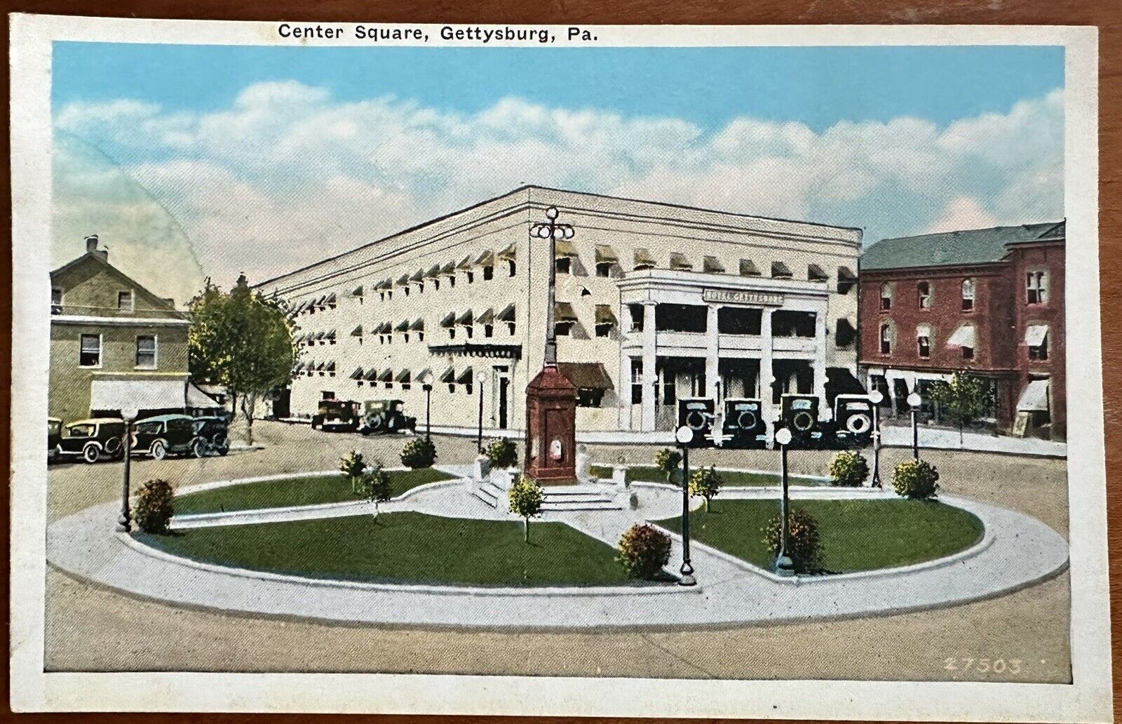 Center Square Gettysburg PA, 1910’s Vintage Postcard, Divided back, Unposted