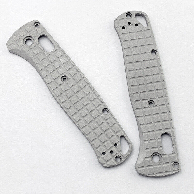 1Pair Non-slip Handle Patch Aluminum Grips Scales for Benchmade Bugout 535 Knife