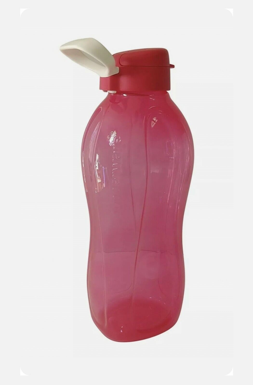 Tupperware Eco Drink Bottle  2L Pink punch with white handle