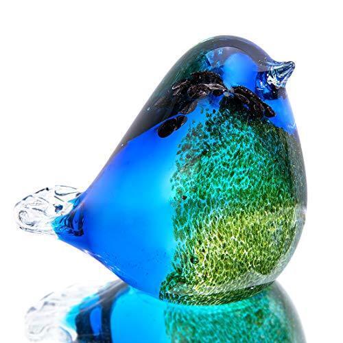 Qf Glass Bird Handmade Blown Glass Figurine Christmas, Birthday Gift Decorative