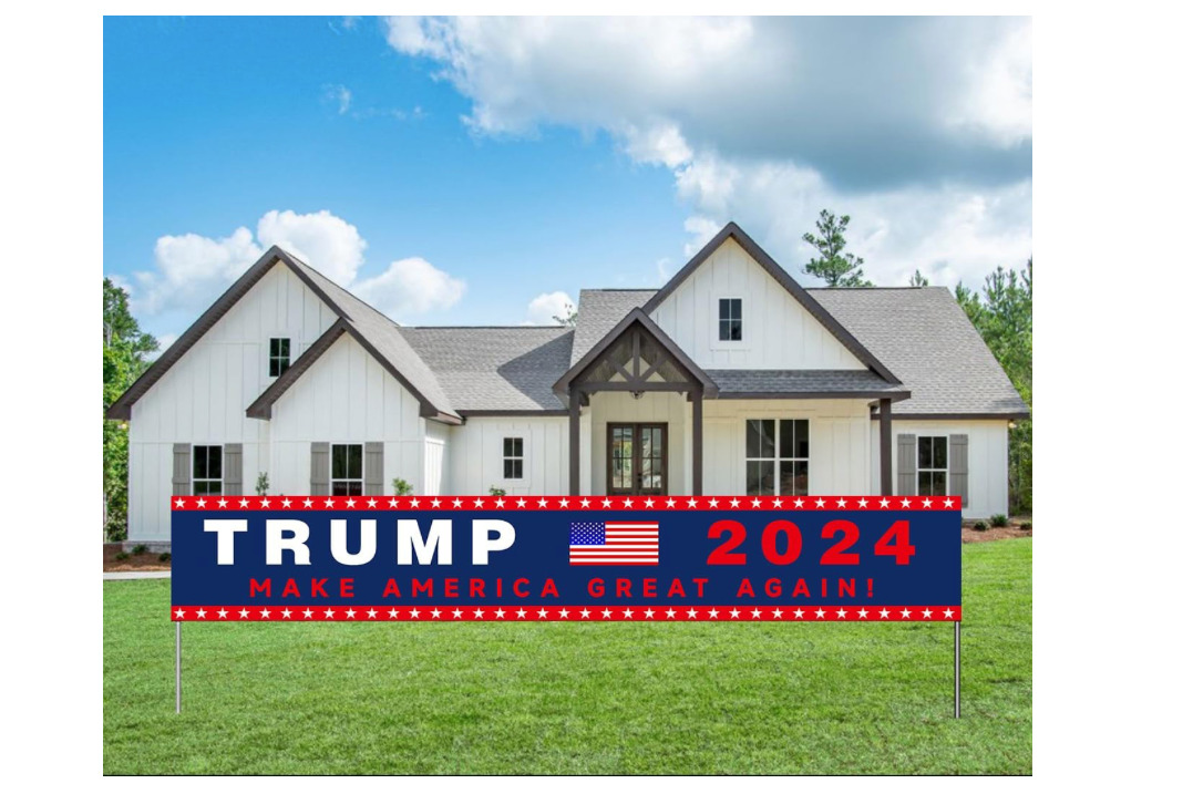 Donald Trump 2024 Banner Yard Sign Garden Flag USA Fence MAGA President Support