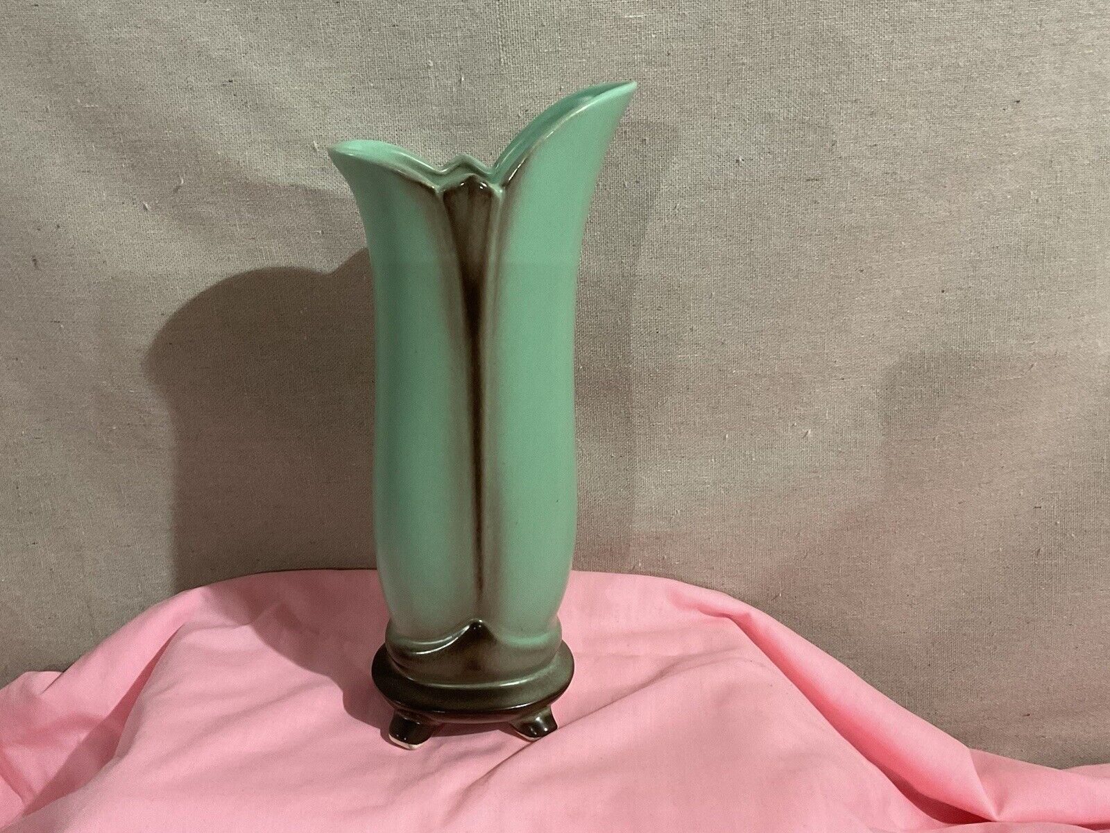 Vintage Green Ceramic Vase #110