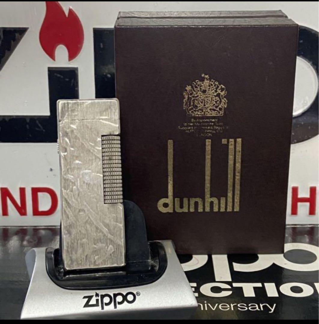 Vintage Dunhill Rollagas Lighter Silver With Case Box 
