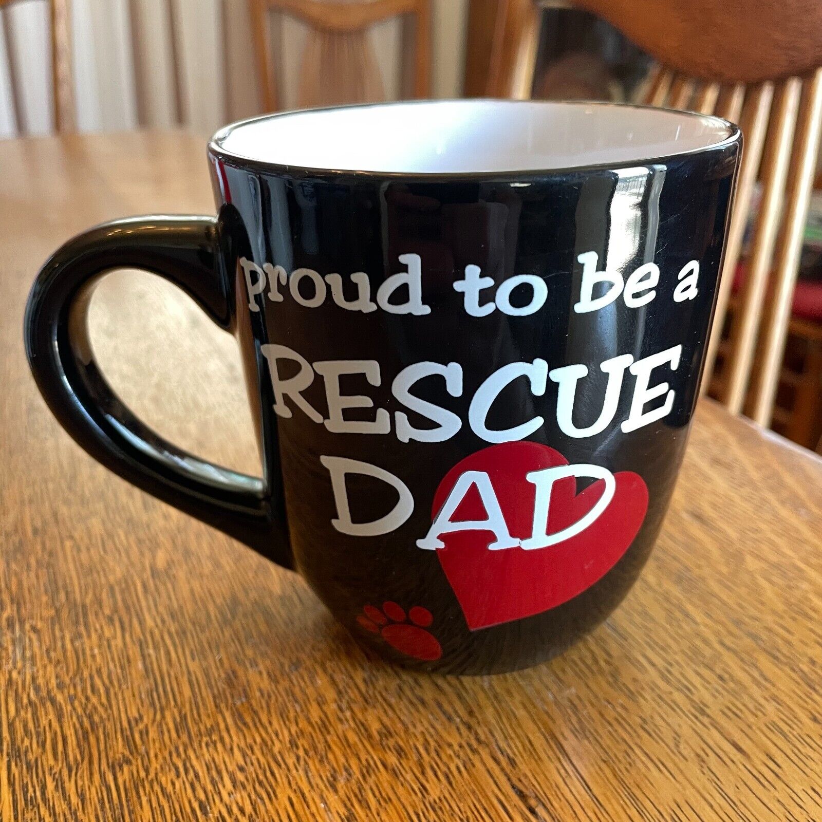 Proud to Be a Rescue Dad Coffee Cup Mug 18 ounces Pet Rageous Lucky Paws