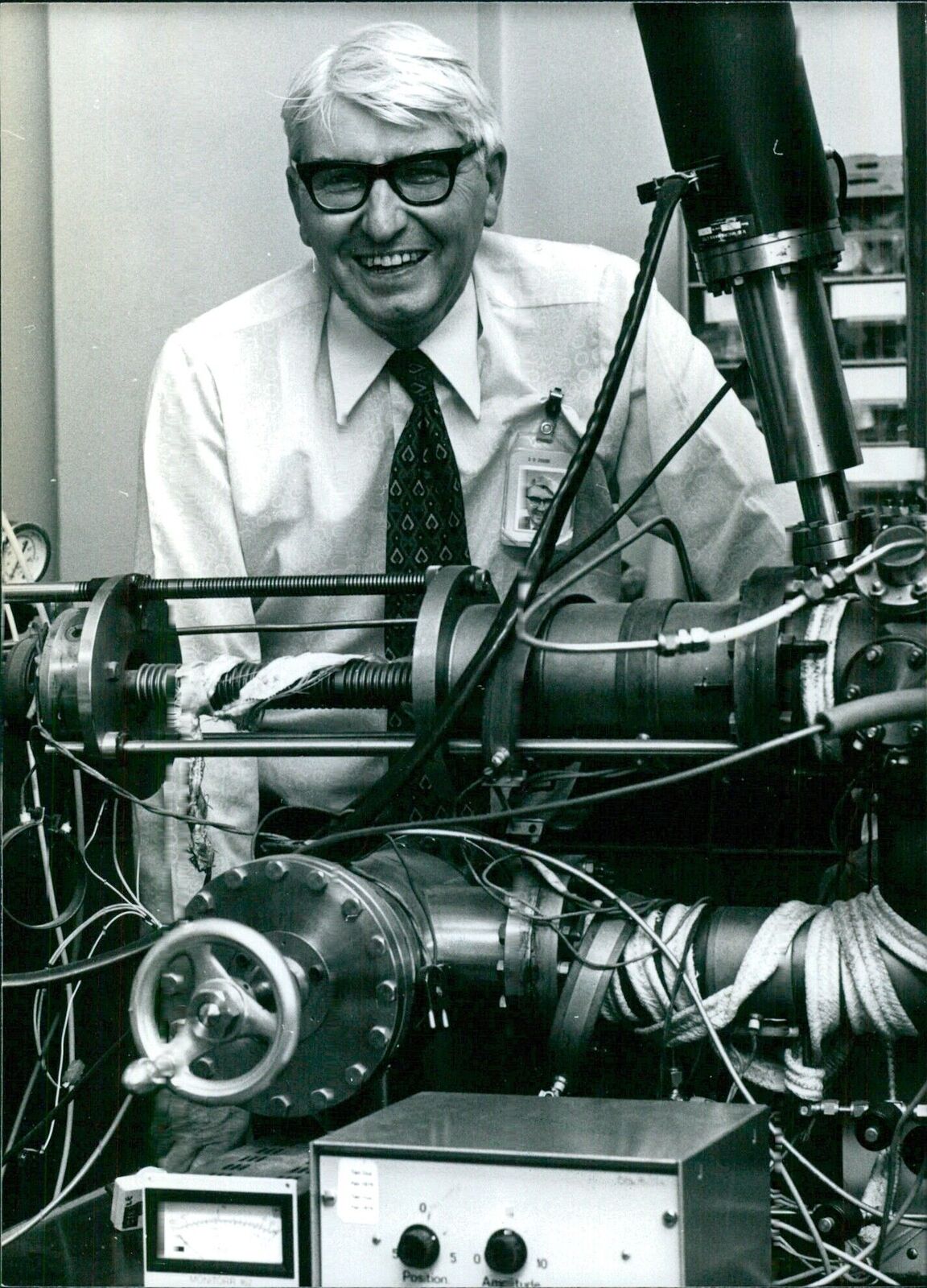 British Scientist with Electron Spectrometer - Vintage Photograph 4971710