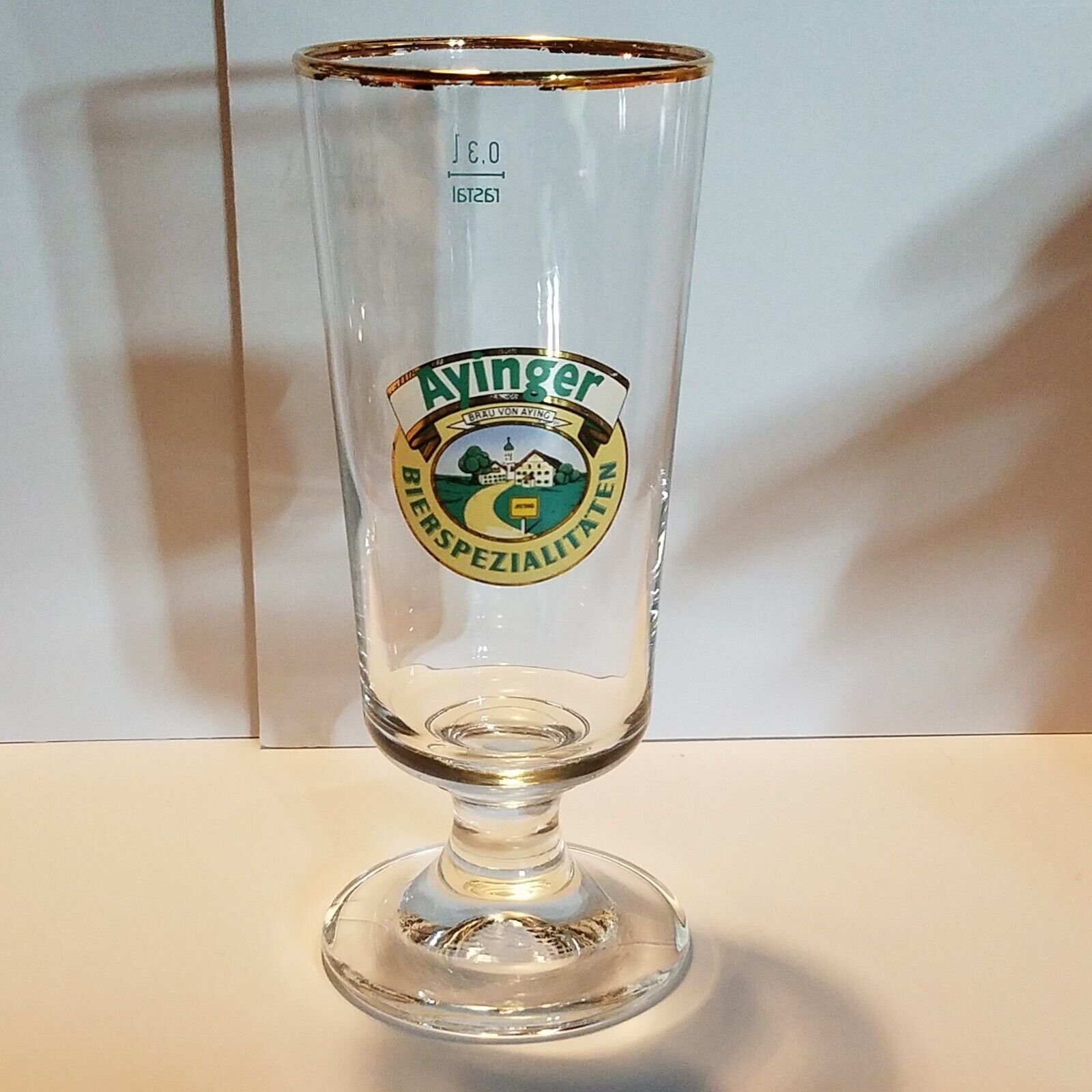 Ayinger Bierspezialitaten Finest Bavarian Stemmed Rastal Beer Glass .3 L