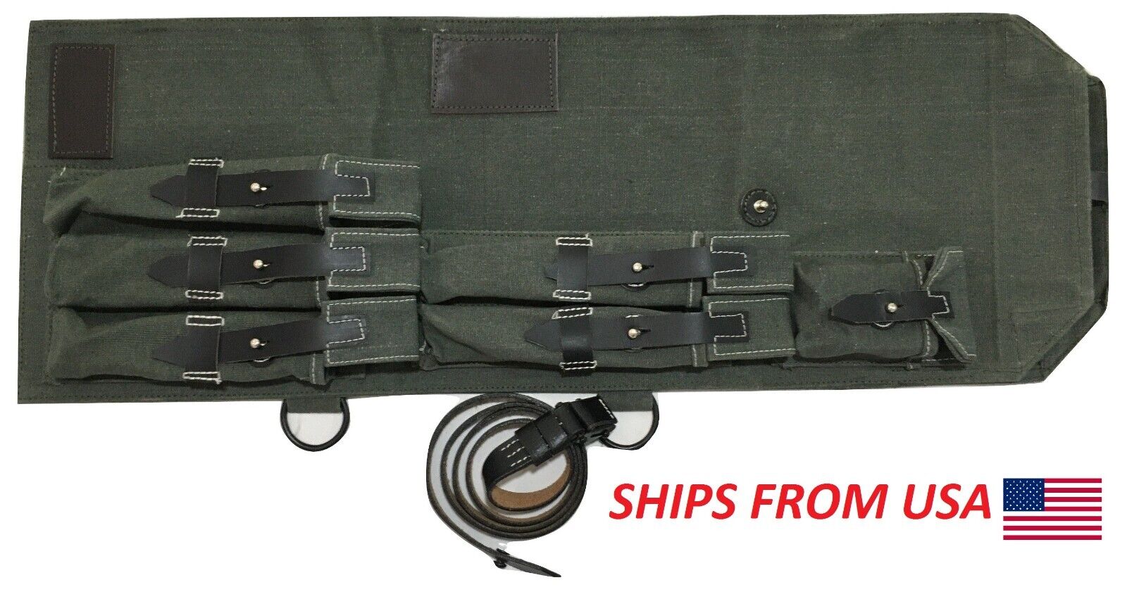 WWII GERMAN MP CANVAS CARRY CASE OD GREEN (GET FREE MP SLING)