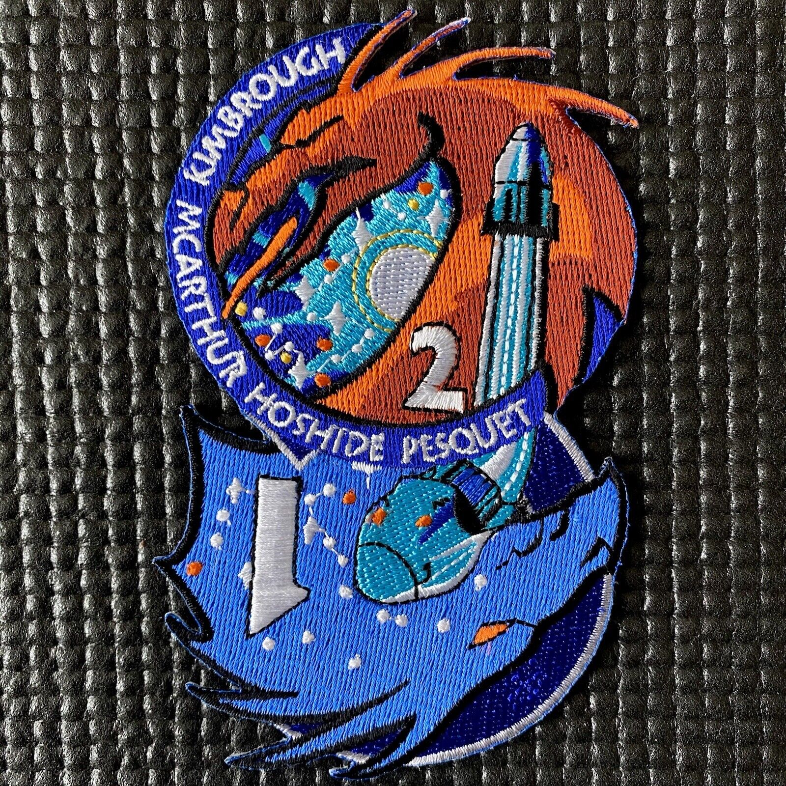 NASA SPACEX DEMO 2 CREW 1 AND 2-ASTRONAUT ISS ORIGINAL MISSION PATCH - 3.5” X 5”