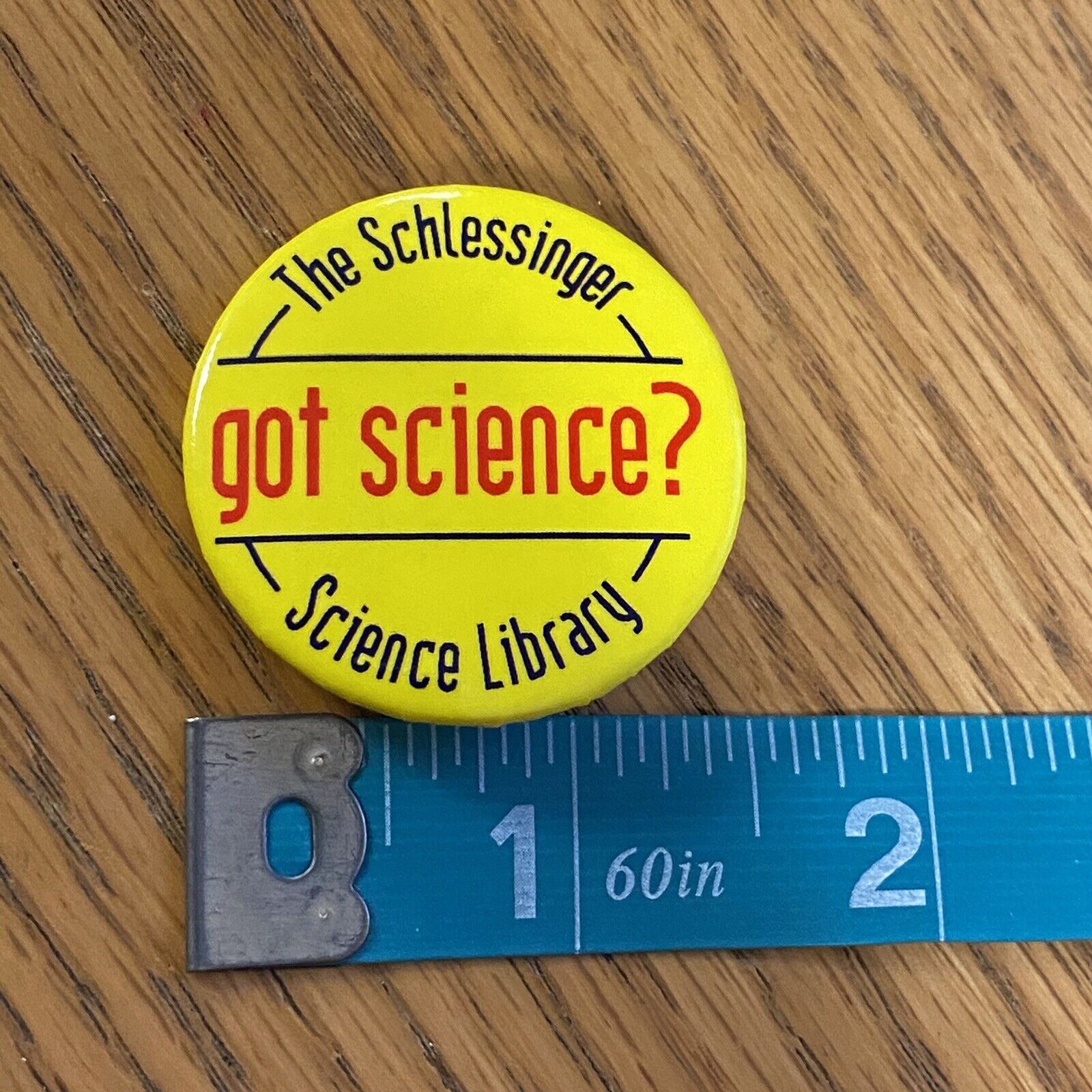 The Schlessinger Science Library Got Science Yellow Pin