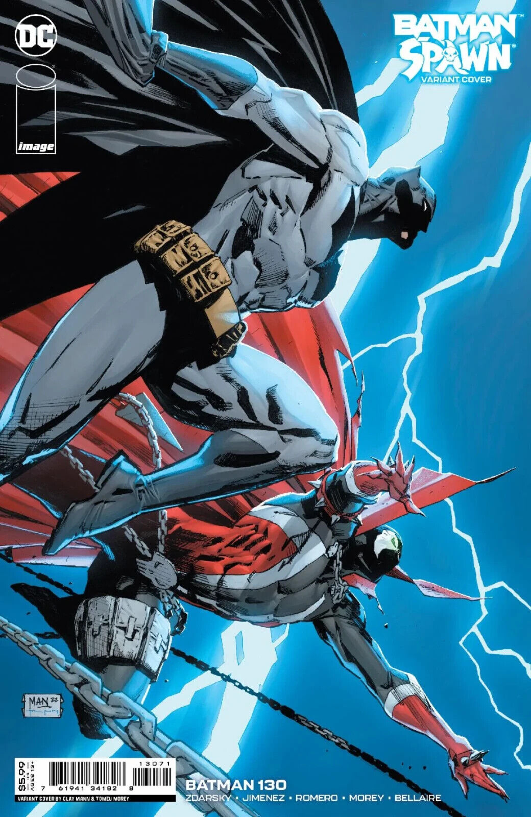 BATMAN #130 (CLAY MANN BATMAN/SPAWN VARIANT)(2022) COMIC BOOK ~ DC Comics