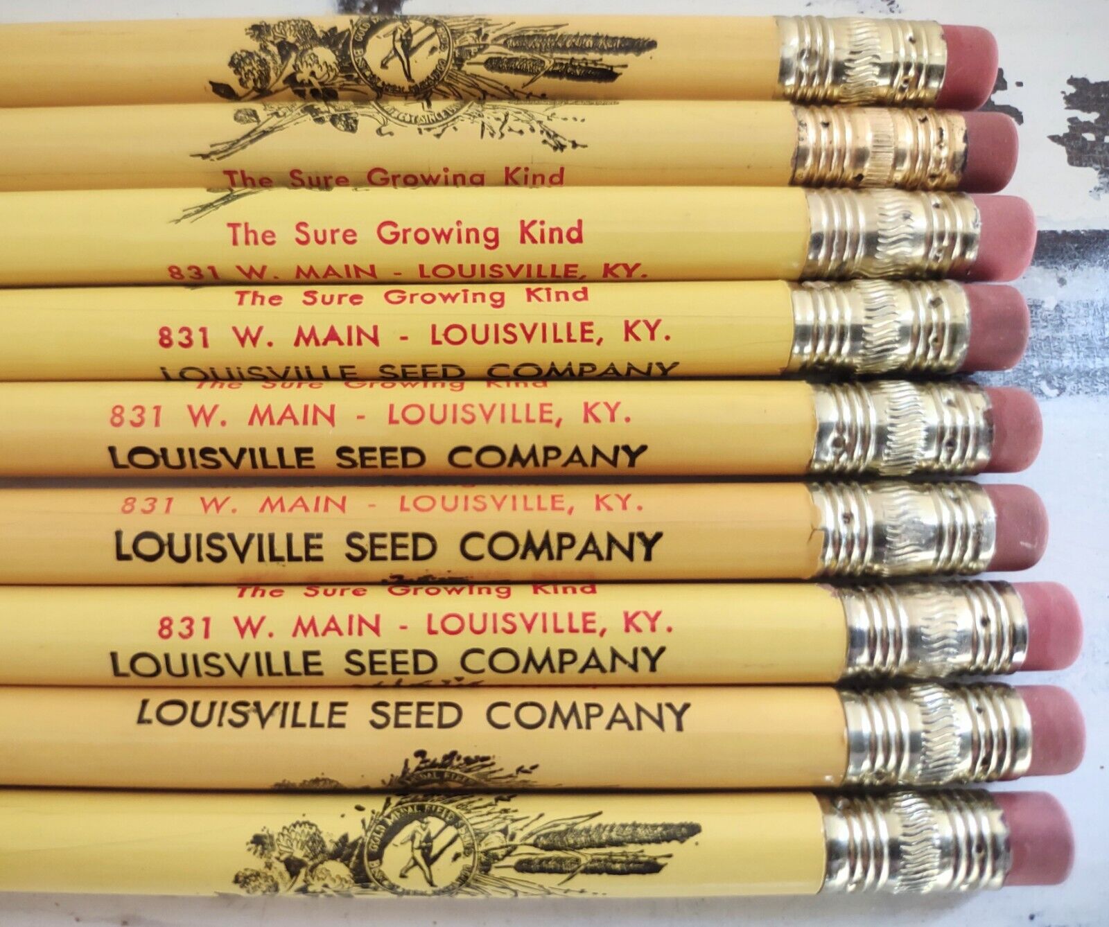Vtg Gold Medal Field Seed Louisville KY Seed Company Pencil One (1) Circa 1950's