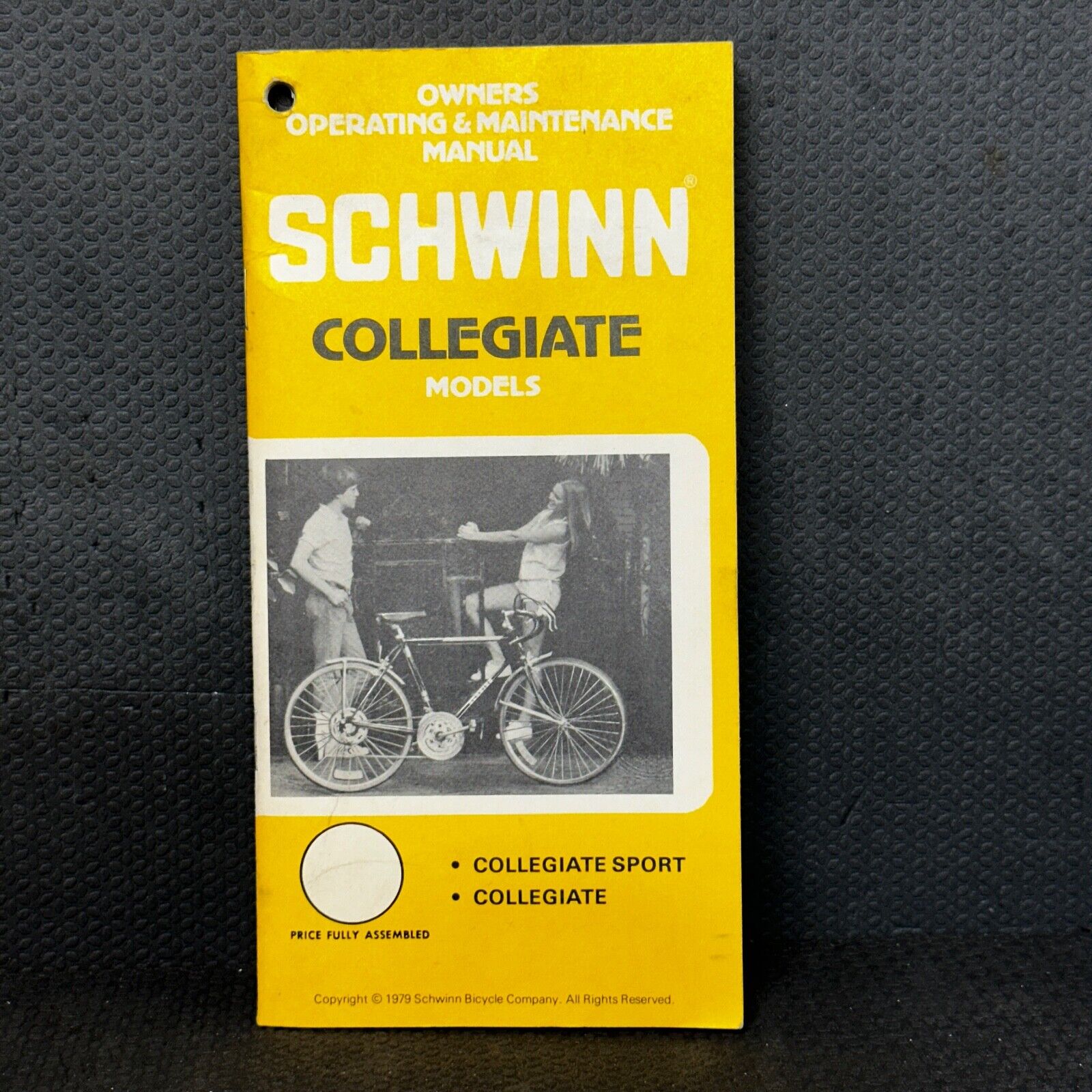 1979 Schwinn Collegiate Models Bicycle Owners Operators Maintenance Manual Sport