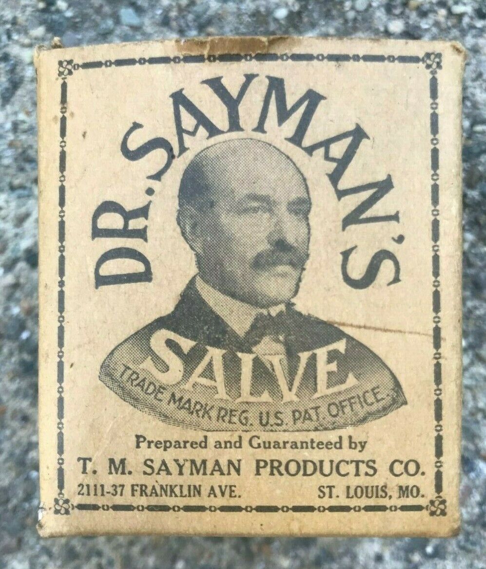 Antique Dr. Sayman\'s Salve BOX ONLY T A Sayman Products Co St Louis MO