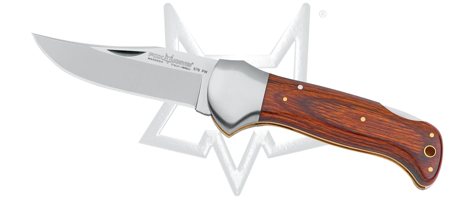 Fox Knives Big Forest Lockback 576PW N690Co Stainless Steel Pakkawood