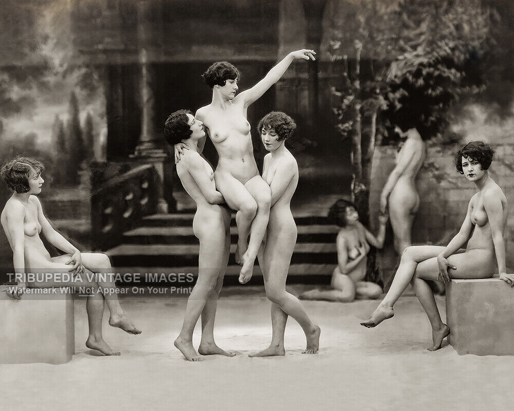 Vintage 1920s Nude Models Photo by Albert Arthur Allen - Model Series No 1 Dance