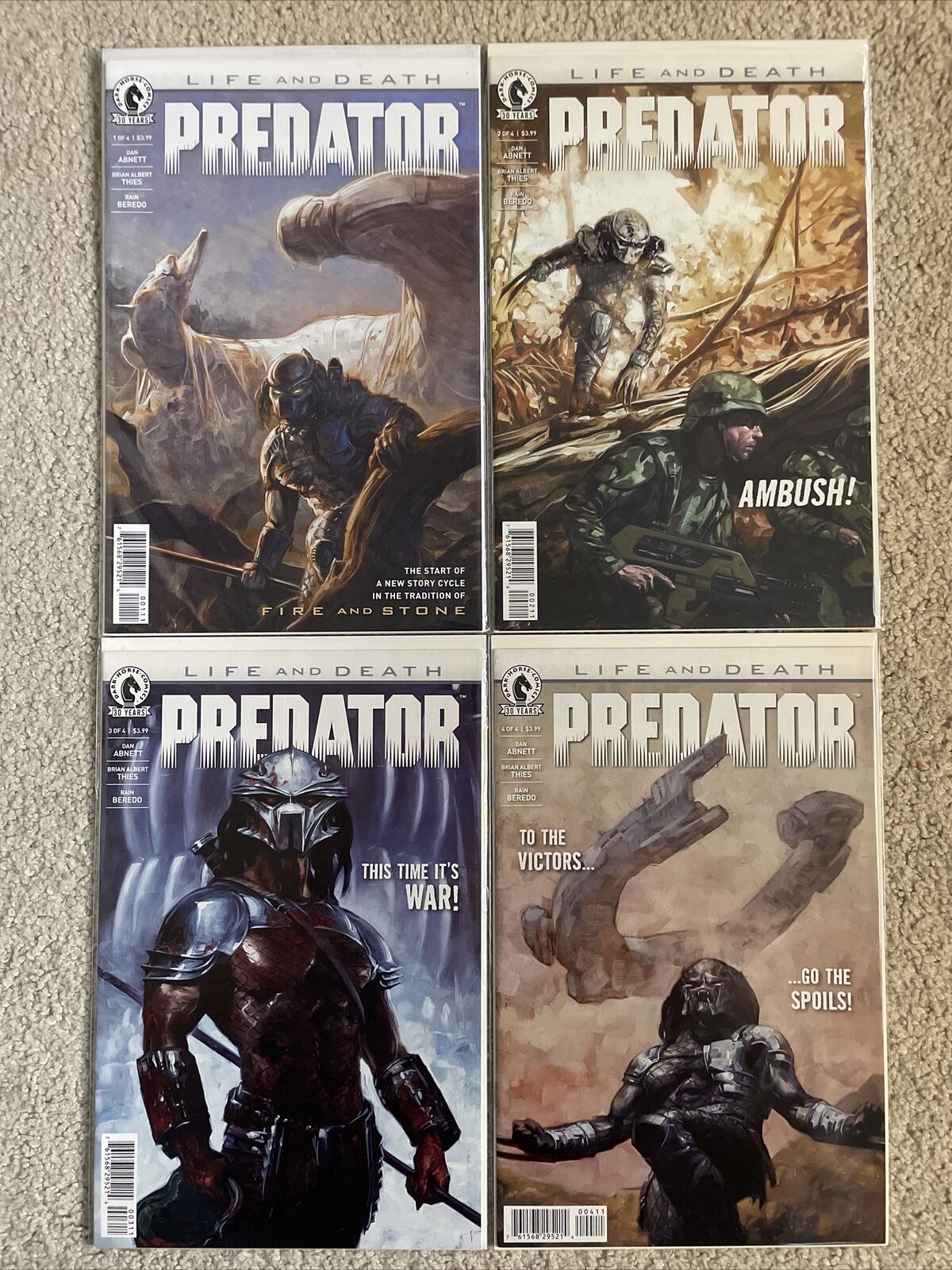 Predator Life and Death #1-4 Complete Series Set 2016 Dark Horse Comics Lot