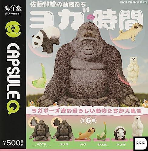 Kunio Sato\'s Animals Yoga Time  Gashapon toys 6 pcs/set 