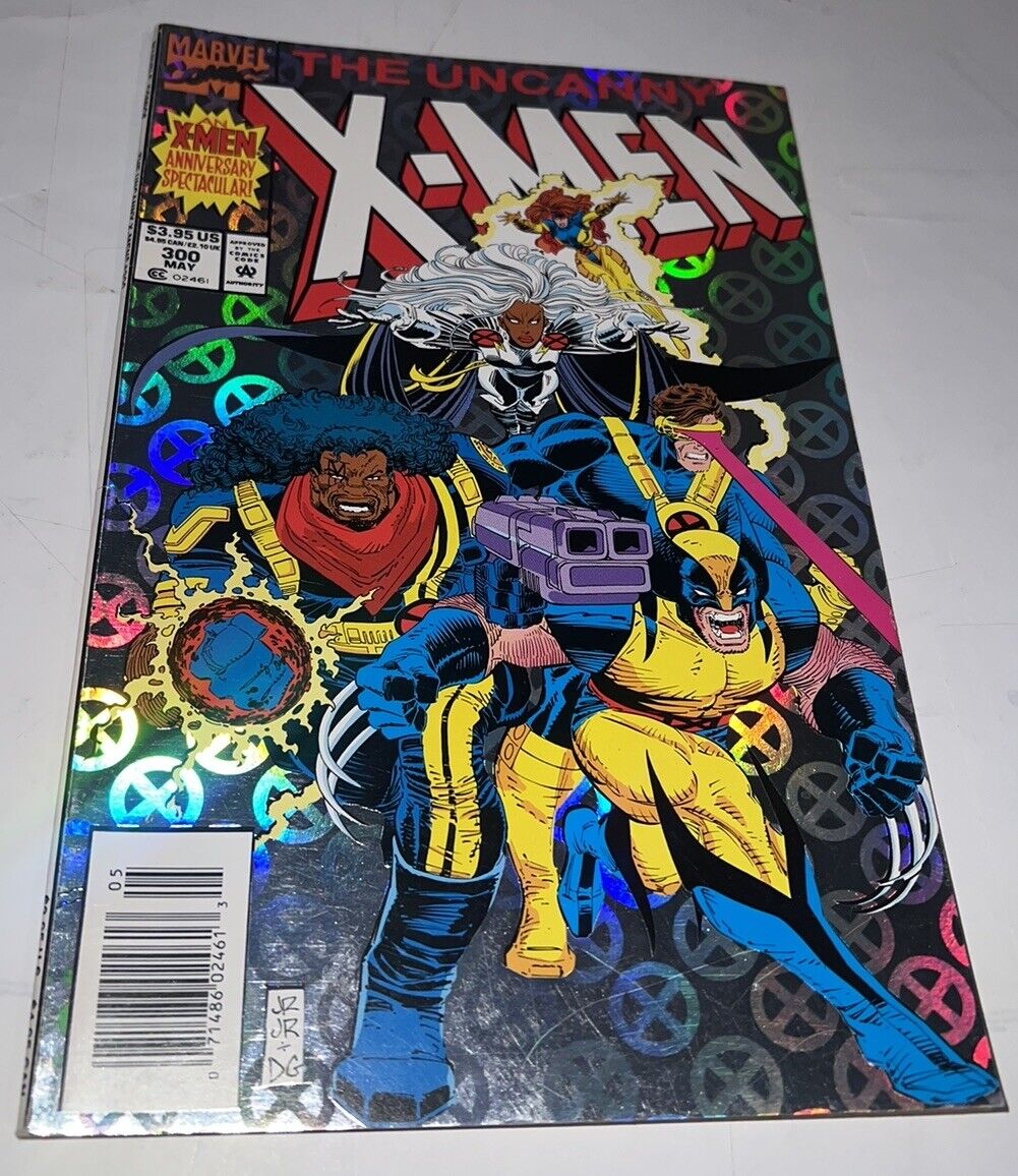 The Uncanny X-Men #300 Anniversary Holo Foil Cover Marvel Comics Newstand 1993