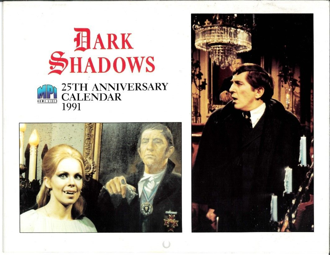 Vintage 1991 Dark Shadows 25th Anniversary Calendar MPI Home Video Barnabas