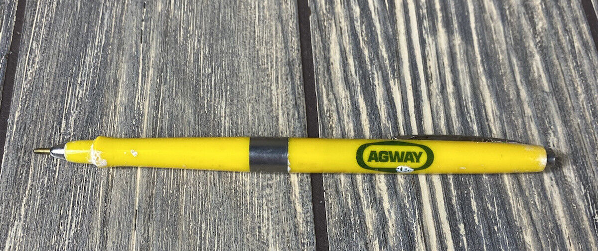Vintage Yellow Agway Selling Pesticides with Knowledge Retractable Pen