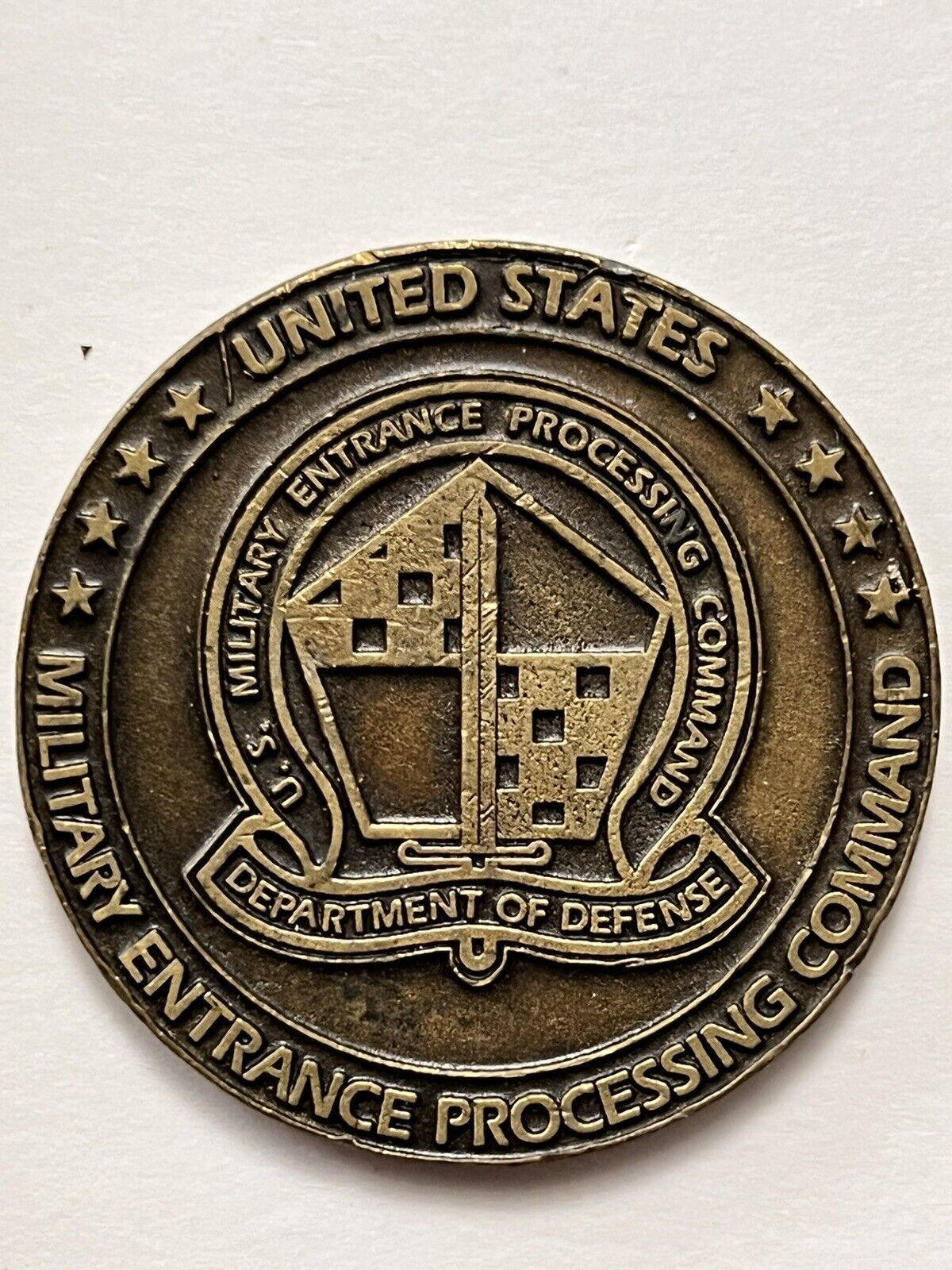 SUPER OLD U.S. Military Entrance Processing Command Department of Defense Coin